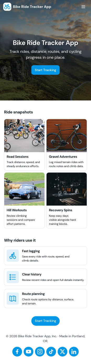 Bike Ride Tracker App Template