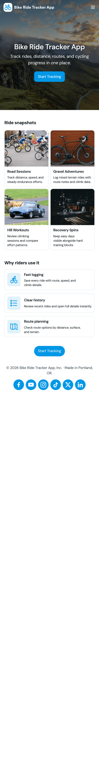 Bike Ride Tracker App Template