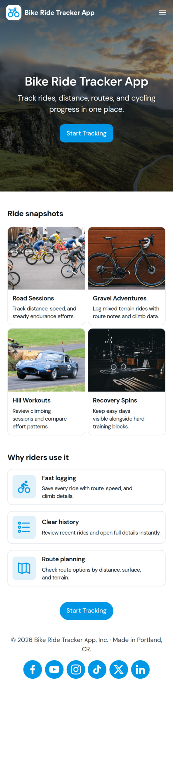 Bike Ride Tracker App Template