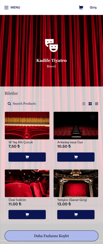 Bilet Satış Uygulaması Template