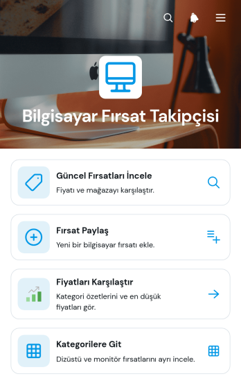 Bilgisayar Fırsat Takip Uygulama Șablonu