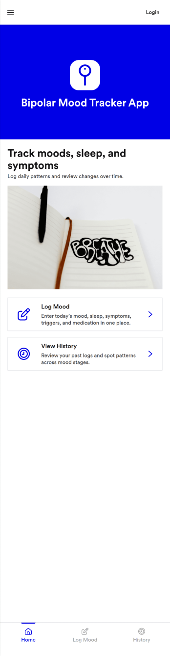 Bipolar Mood Tracker App Template
