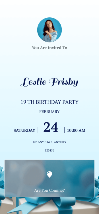 Birthday Invitation App Template