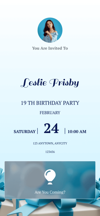 Birthday Invitation App Template