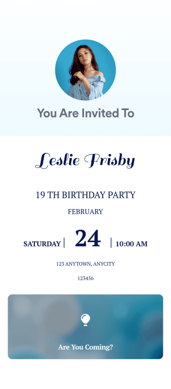 Birthday Invitation App Template