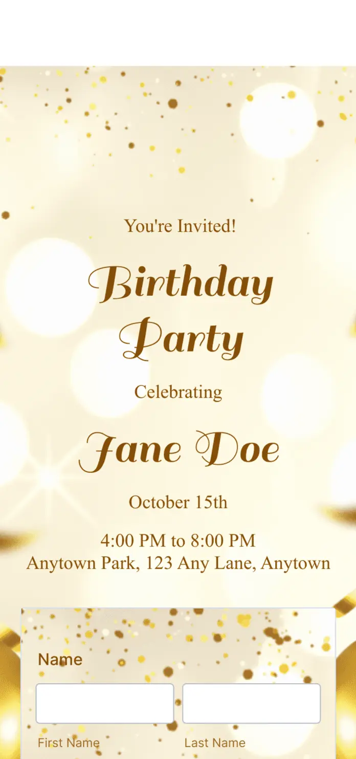 Birthday RSVP App