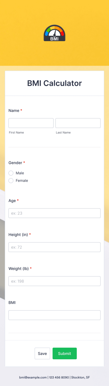 Bmi Calculator App Template