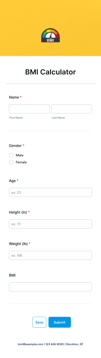 Bmi Calculator App Template