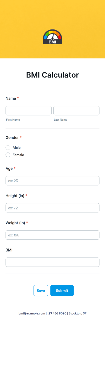 Bmi Calculator App Template