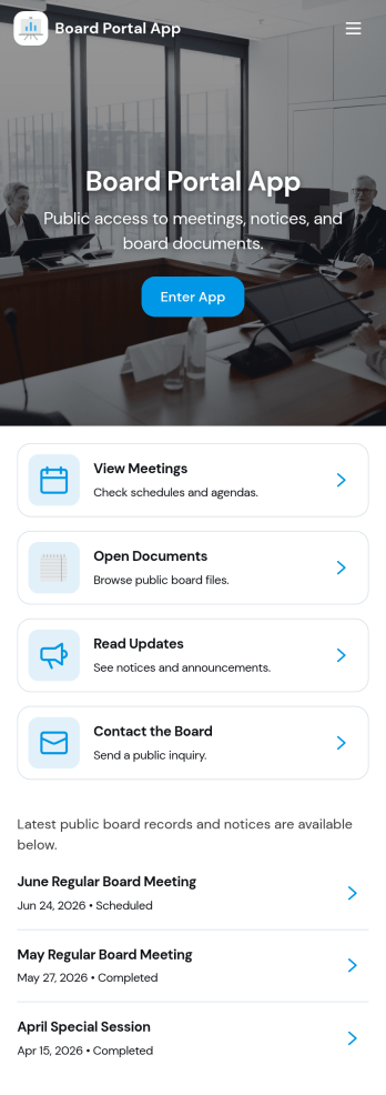 Board Portal App Template
