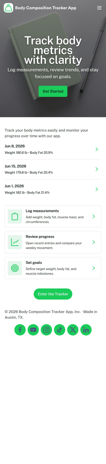 Body Composition Tracker App Template