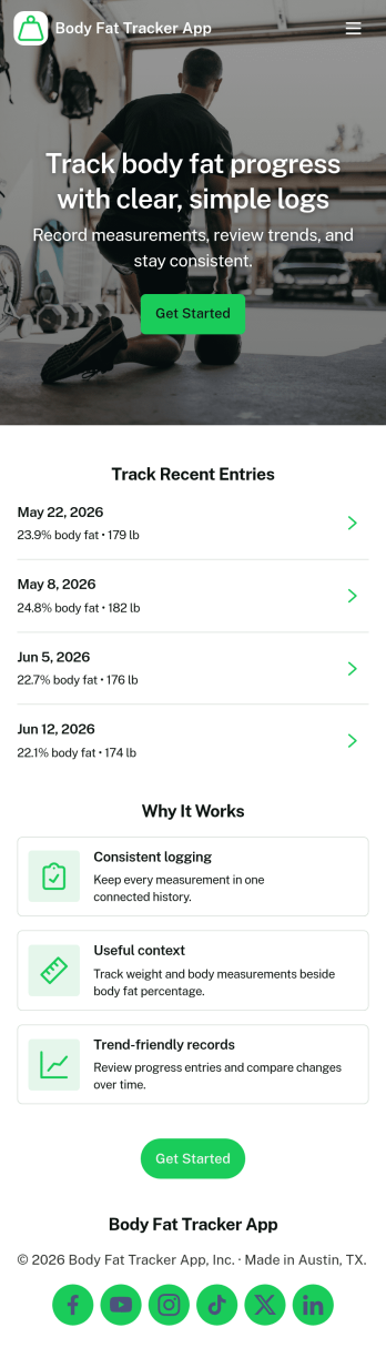 Body Fat Tracker App Template