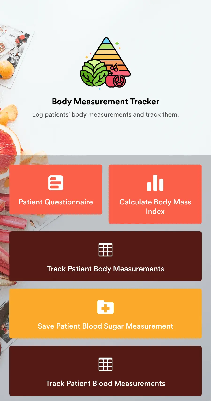 Body Measurement Tracker App Template Jotform
