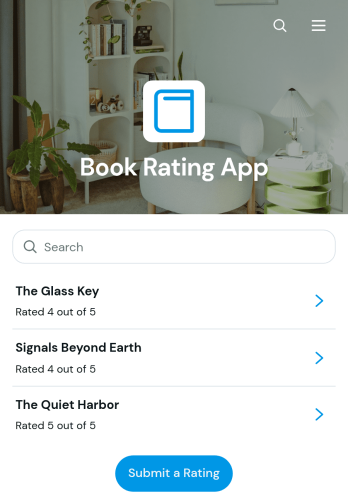 Book Rating App Template