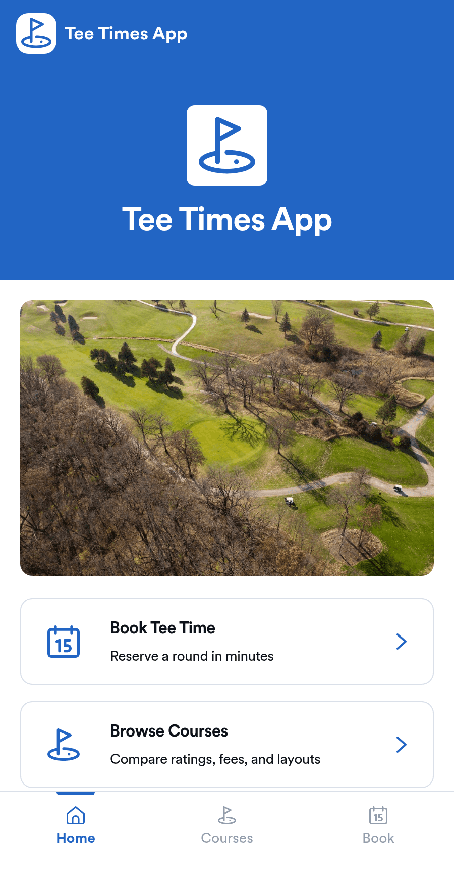 Book Tee Times App Template | Jotform