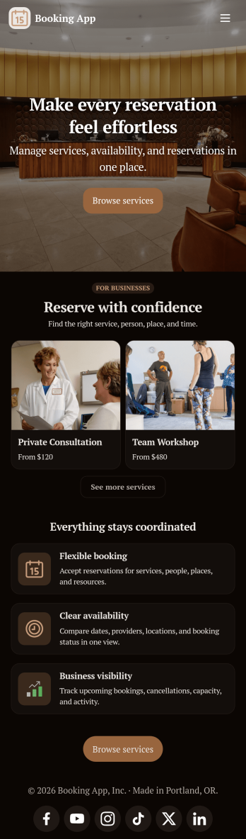 Booking App Template