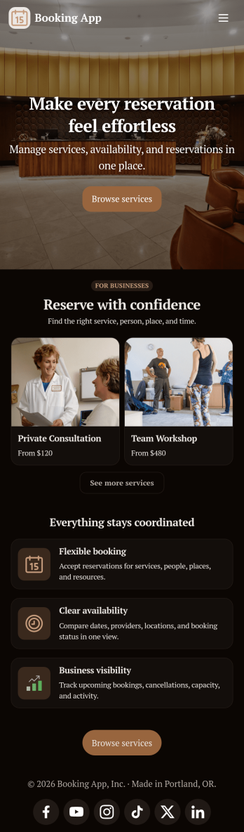Booking App Template