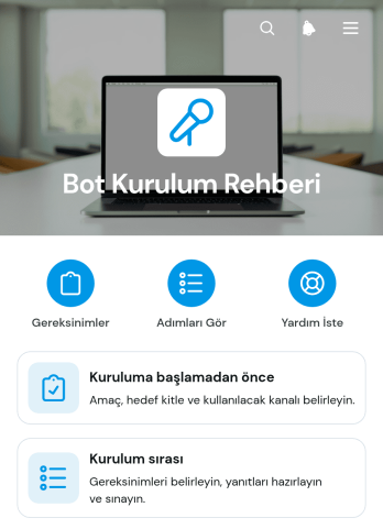 Bot Kurulum Rehberi Uygulama Șablonu