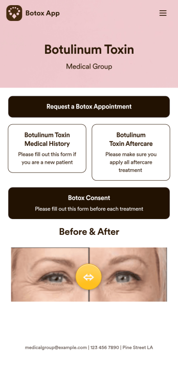Botox App Template