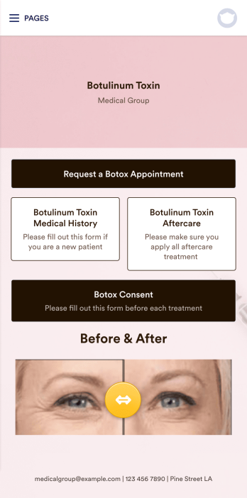 Botox App Template