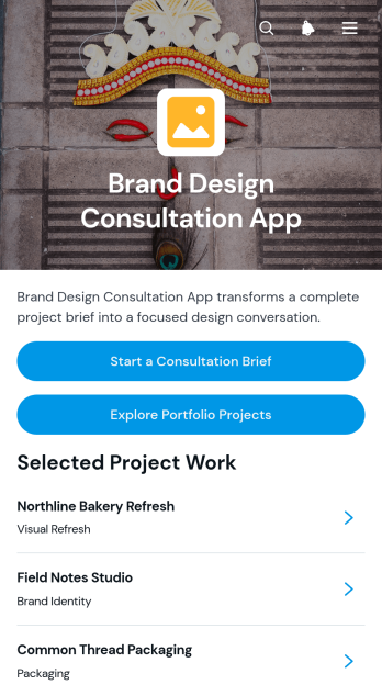 Brand Design Consultation App Template