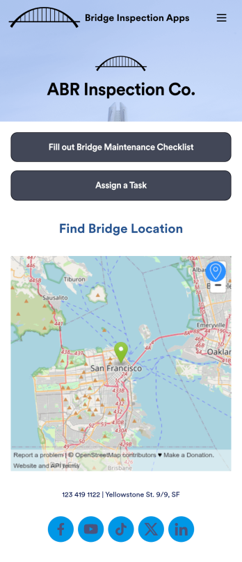 Bridge Inspection Apps App Template