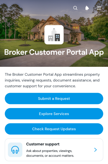 Broker Customer Portal App Template