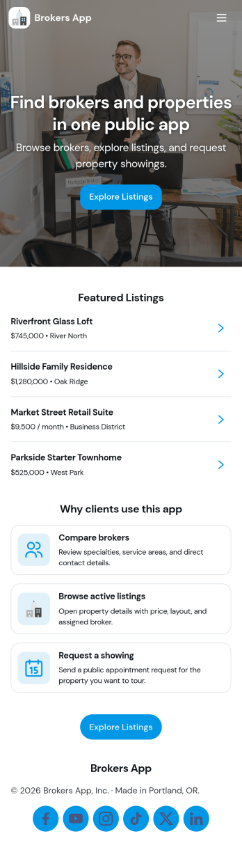 Brokers App Template