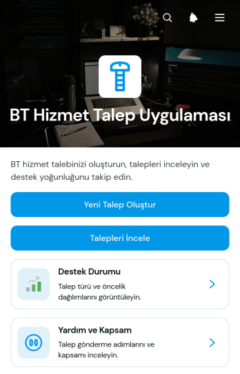 BT Hizmet Talebi Uygulama Șablonu