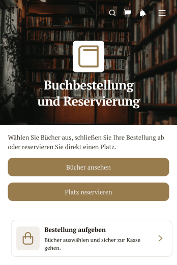 Buchbestell- und Reservierungs-App