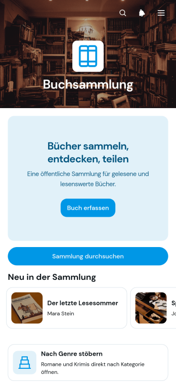 Buchsammlungs-App