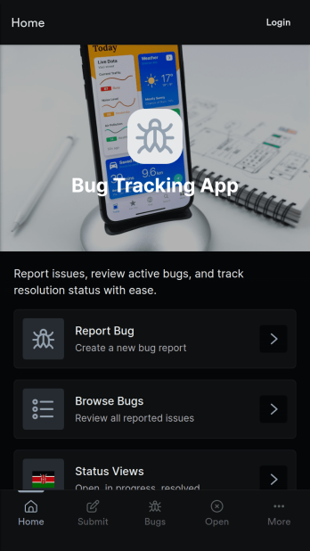 Bug Tracking App Template