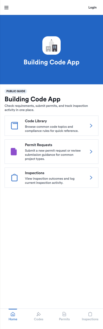 Building Code App Template