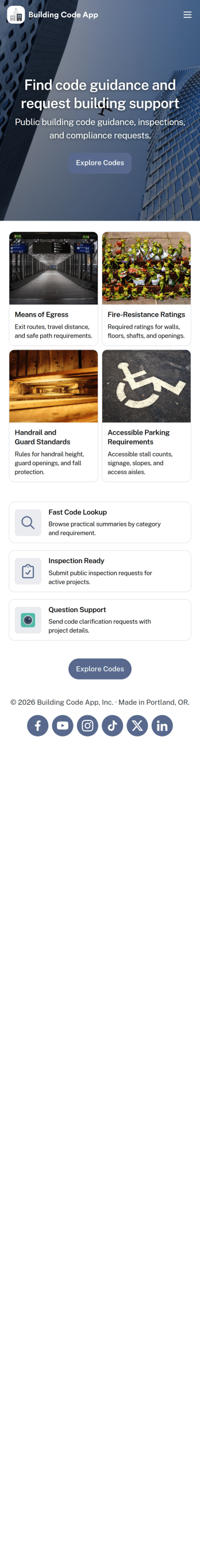 Building Code App Template