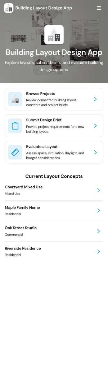 Building Layout Design App Template