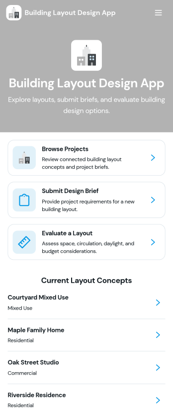 Building Layout Design App Template