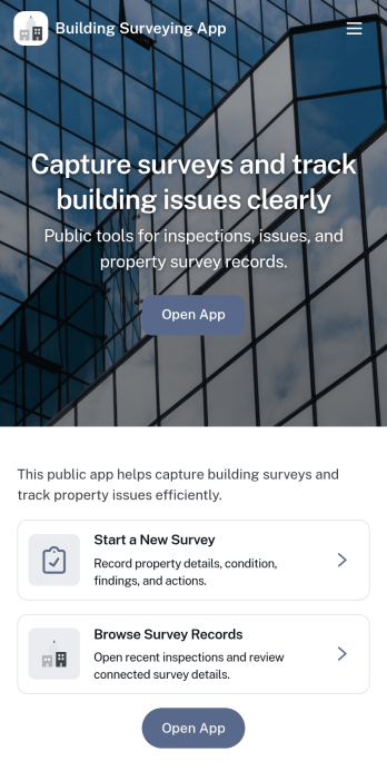 Building Surveying App Template