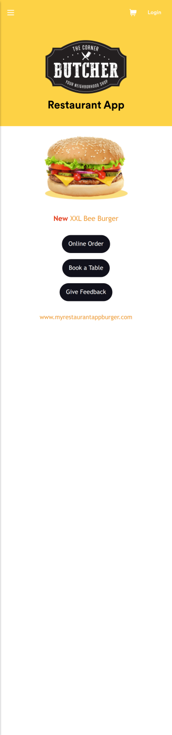 Burger Restaurant App Template