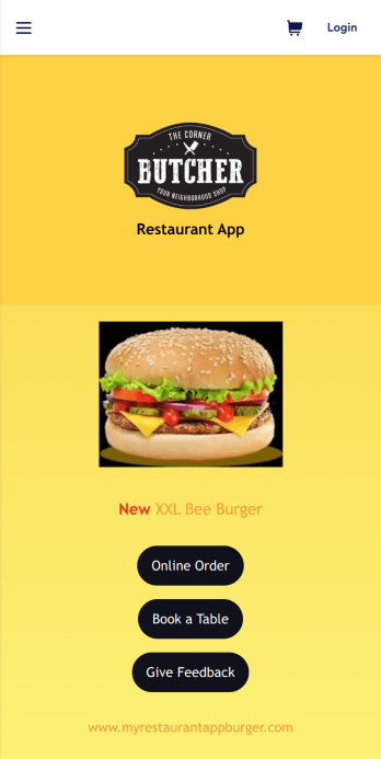 Burger Restaurant App Template
