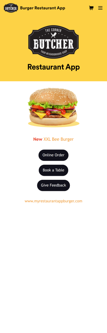 Burger Restaurant App Template
