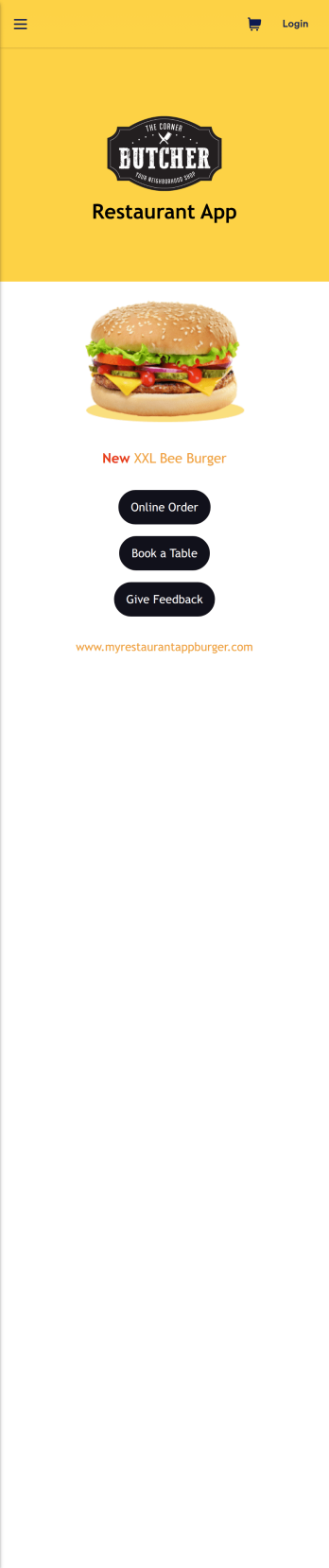 Burger Restaurant App Template