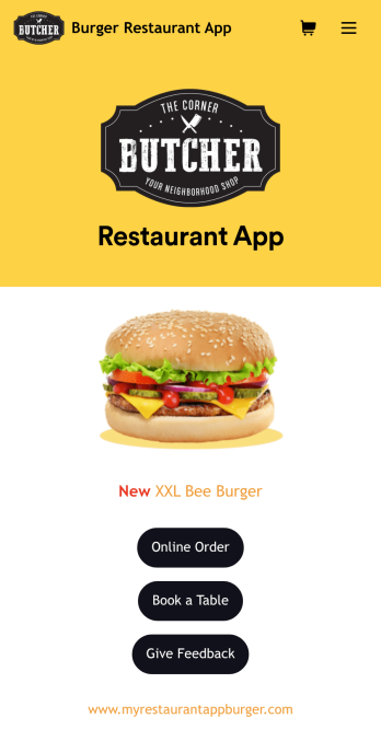 Burger Restaurant App Template