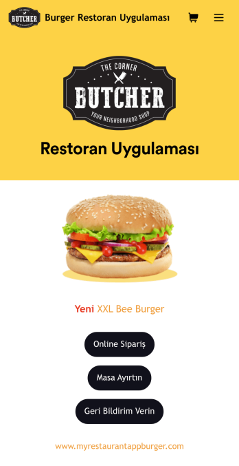 Burger Restoran Uygulama Șablonu