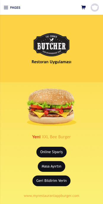 Burger Restoran Uygulaması Template