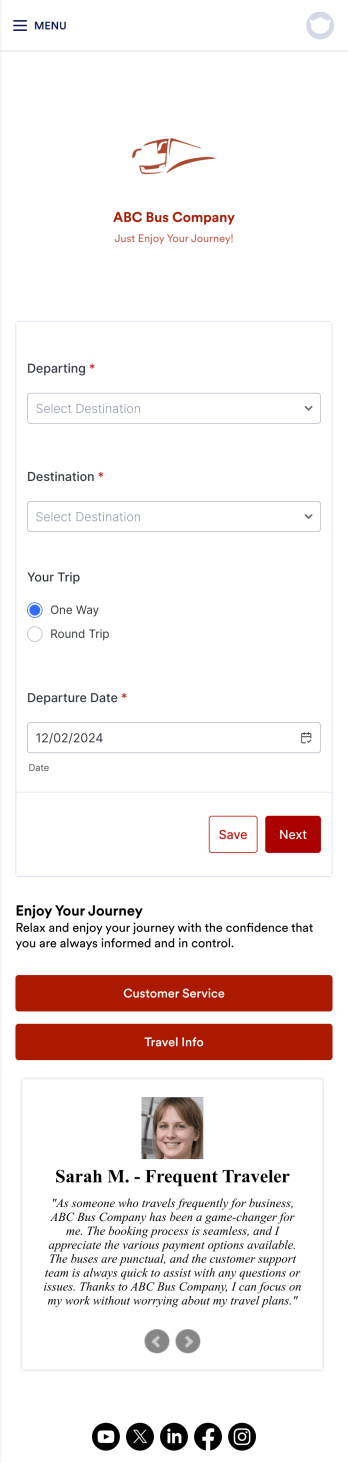 Bus Company App Template