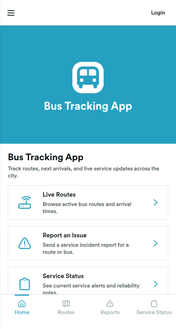 Bus Tracking App Template