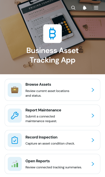 Business Asset Tracking App Template