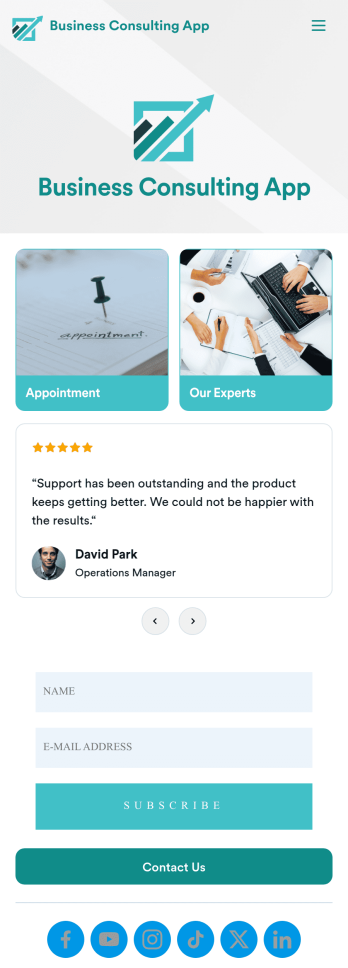 Business Consulting App Template