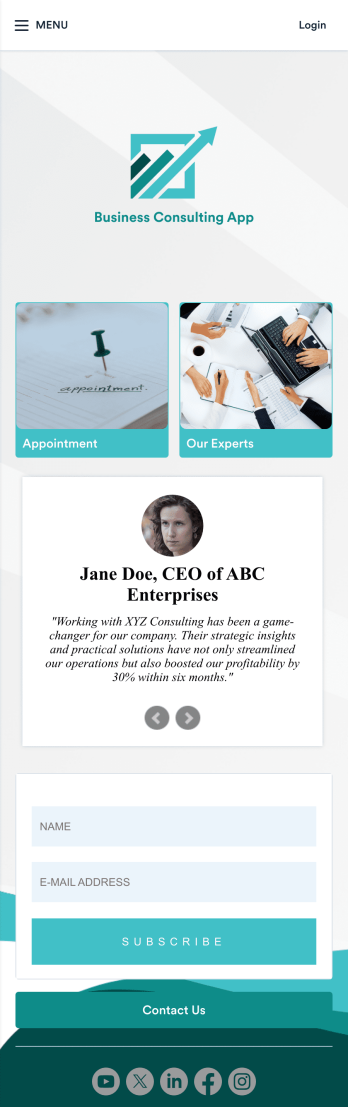 Business Consulting App Template