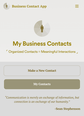 Business Contact App Template